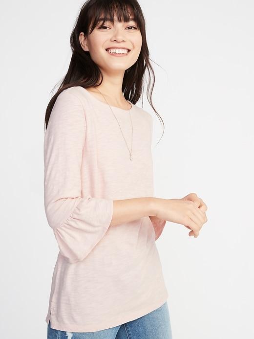 Old Navy Womens Ruffle-sleeve Mariner Top For Women Bubblegum Pink Size Xs