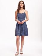 Old Navy Printed Cami Dress For Women - Blue Stripe