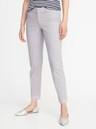 Old Navy Womens Mid-rise Pixie Ankle Chinos For Women Gray Goods Size 16