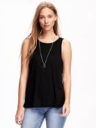 Old Navy Relaxed Tulip Back Tank For Women - Black