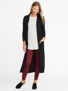 Old Navy Womens Open-front Extra-long Sweater For Women Blackjack Size Xs