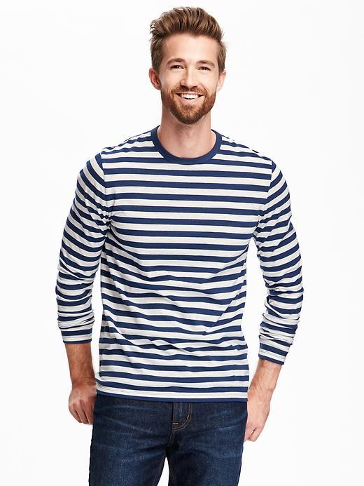 Old Navy Striped Crew Neck Tee For Men - Night Flight