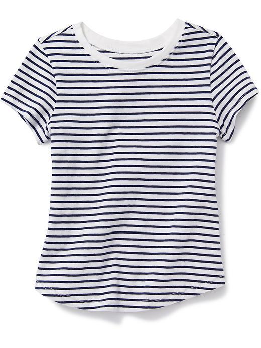 Old Navy Allover Floral Tee - Blue Stripe