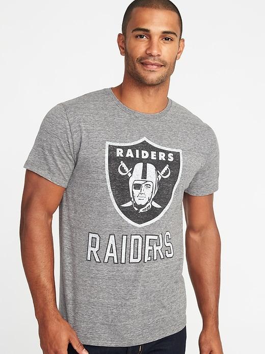 Old Navy Mens Nfl Team Crew-neck Tee For Men Raiders Size S