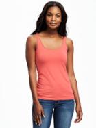 Old Navy Essential Fitted Layering Tank For Women - Coral Obligation