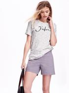 Old Navy Relaxed Graphic Tee - Light Heather Gray