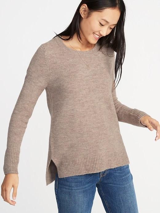 Old Navy Womens Cozy Crew-neck Sweater For Women Mocha Size Xs