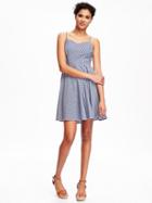 Old Navy Swing Dress For Women - Blue Gingham