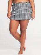 Old Navy Womens Smooth & Slim Plus-size Swim Skirt Gingham Size 1x