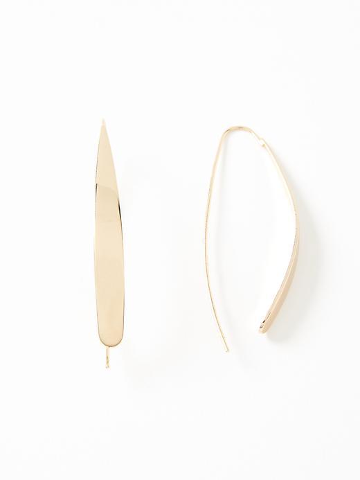 Old Navy Curved Bar Drop Earrings For Women - Gold