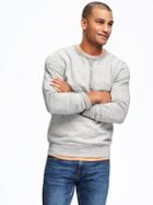 Old Navy Garment Washed Fleece Crew Neck Sweatshirt For Men - Heather Gray