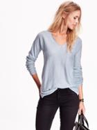 Old Navy Long Sleeve Knit Tunic Sweater Size L Tall - Cloudy Sky