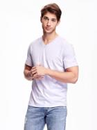 Old Navy Soft Washed V Neck Tee For Men - Light Purple