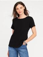 Old Navy Everywear Relaxed Crew Neck Tee For Women - Black