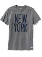 Old Navy Mens New York-graphic Tee For Men Dark Heather Gray Size Xxl