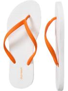 Old Navy Womens Classic Flip Flops Size 6 - Orange/white