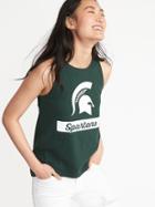 Old Navy Womens College-team Graphic High-neck Tank For Women Michigan State Size L