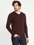 Old Navy Mens V-neck Sweater For Men Burgundy Heather Size S