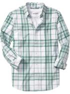 Old Navy Mens Everyday Classic Slim Fit Shirts Size L Tall - Emerald Bay Plaid