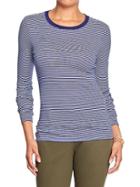Old Navy Womens Perfect Tees - Blue Stripe