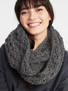 Old Navy Womens Textured Basket-weave Infinity Scarf For Women Charcoal Size One Size