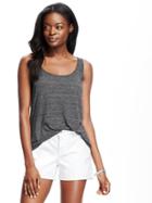 Old Navy Jersey Double Scoop Tank For Women - Dark Charcoal Gray