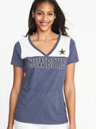 Old Navy Womens Nfl Dallas Cowboys V-neck Tee For Women Cowboys Size Xs