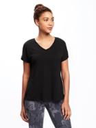 Old Navy Go Dry Cool Mesh Back Tee For Women - Black