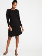 Old Navy Womens Ponte-knit Sheath Dress For Women Black Size L