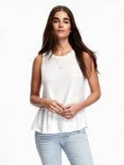 Old Navy Relaxed Peplum Tee For Women - White