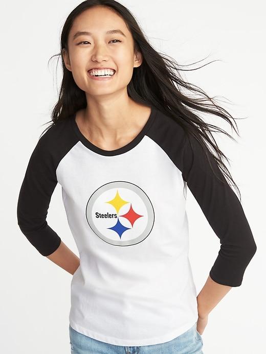 Old Navy Womens Nfl Team Raglan Tee For Women Steelers Size Xs