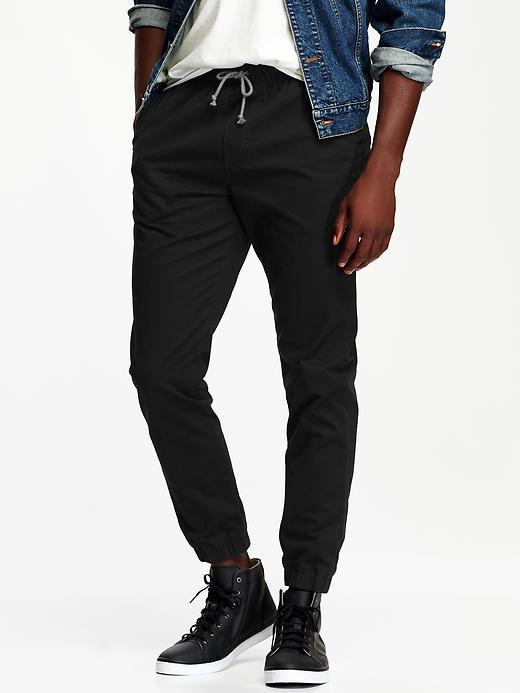 Old Navy Mens Twill Joggers Size Xxl Big - Black