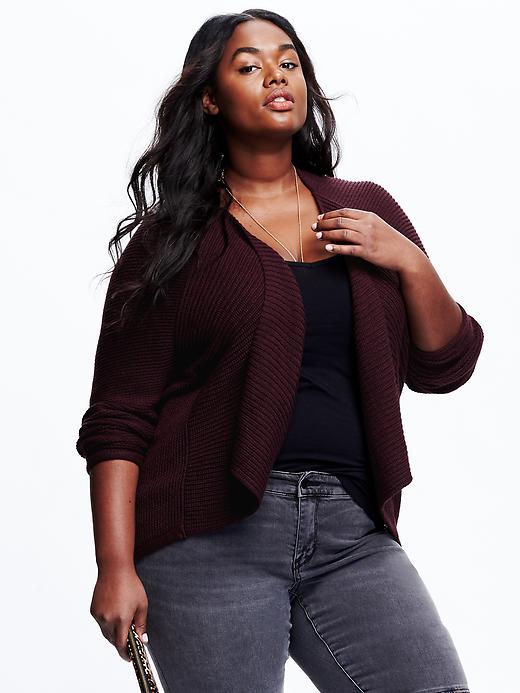Old Navy Womens Plus Open Front Cocoon Cardigan Size 1x Plus - Raisin Arizona