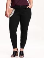 Old Navy Womens Plus Brushed Twill Skinny Pants Size 16 Plus - Black