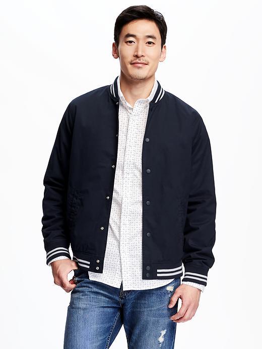 Old Navy Varsity Style Bomber Jacket For Men - In The Navy