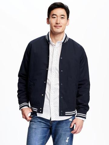Old Navy Varsity Style Bomber Jacket For Men - In The Navy