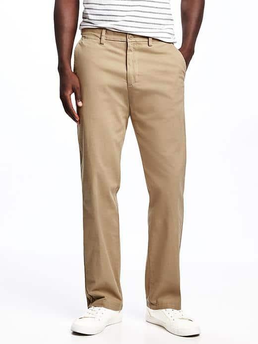 Old Navy Straight Built In Flex Ultimate Khakis For Men - Shore Enough