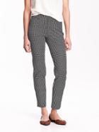 Old Navy Womens The Pixie Ankle Pants Size 0 Regular - Blk/silver Houndstooth