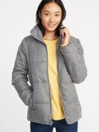 Old Navy Womens Frost-free Heathered Jacket For Women Heather Gray Size Xl