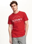 Old Navy Graphic Slub Knit Tee For Men - Robbie Red
