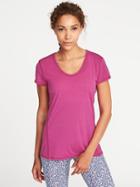 Old Navy Womens Semi-fitted Performance Tee For Women Fuchsia Fun Size Xs