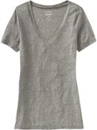 Old Navy Relaxed V Neck Tee Size M - Light Gray