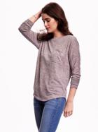 Old Navy Oversized Rounded Hem Top - Dino Purple