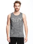 Old Navy Go Dry Graphic Performance Tank For Men - Chrome Gray