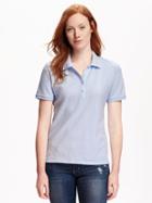 Old Navy Pique Polo For Women - Something Blue