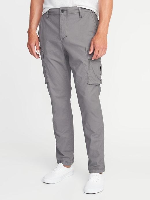 Old Navy Mens Straight Lived-in Built-in Flex Cargos For Men Gray Stone Size 30w