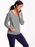 Old Navy Womens Terry Fleece Hoodie Size M Tall - Heather Gray