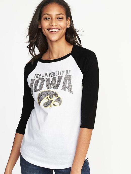 Old Navy Womens College-team 3/4-length Raglan Tee For Women University Of Iowa Size Xxl