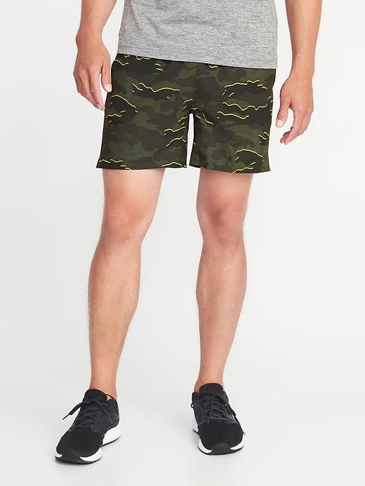 Old Navy Mens Quick-dry 4-way Stretch Performance Shorts For Men (5) Olive Camouflage Size L
