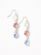 Crystal-stone Drop Earrings For Women